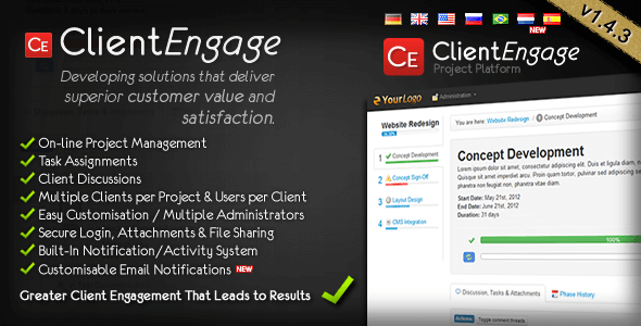ClientEngage Project Platform - PHP Client Script