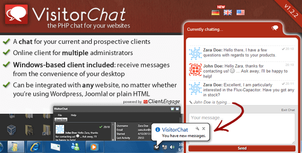 PHP Chat with Web- & Windows Clients - VisitorChat