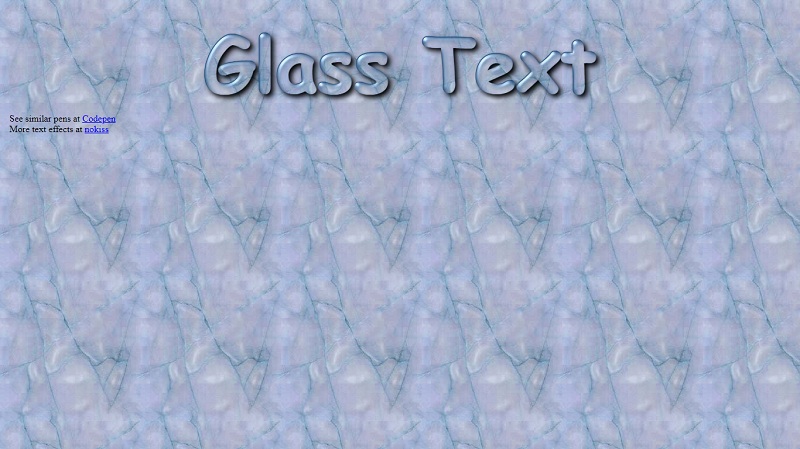 Glass Text