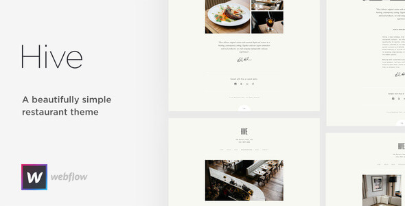 Hive - Restaurant & Cafe Webflow Template