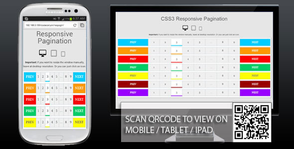 CSS3 Responsive Pagination