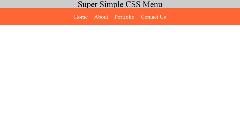 Super Simple CSS Menu