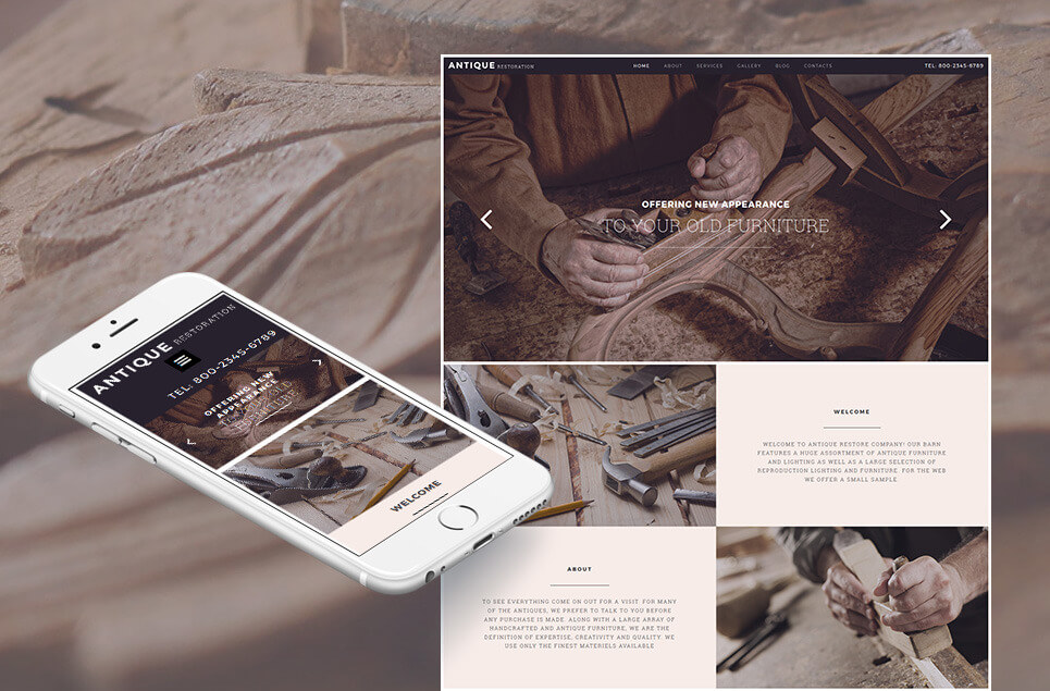 Antique Store Responsive Moto CMS 3 Template