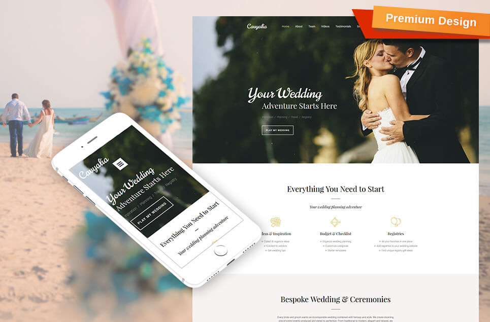 Cavyalia - Wedding Premium Moto CMS 3 Template