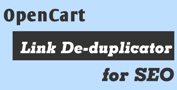 OpenCart SEO Link De-duplicator