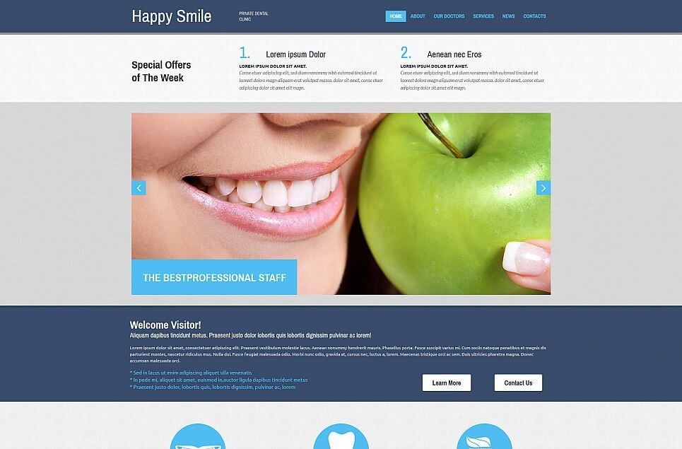 Dentistry Responsive Moto CMS 3 Template