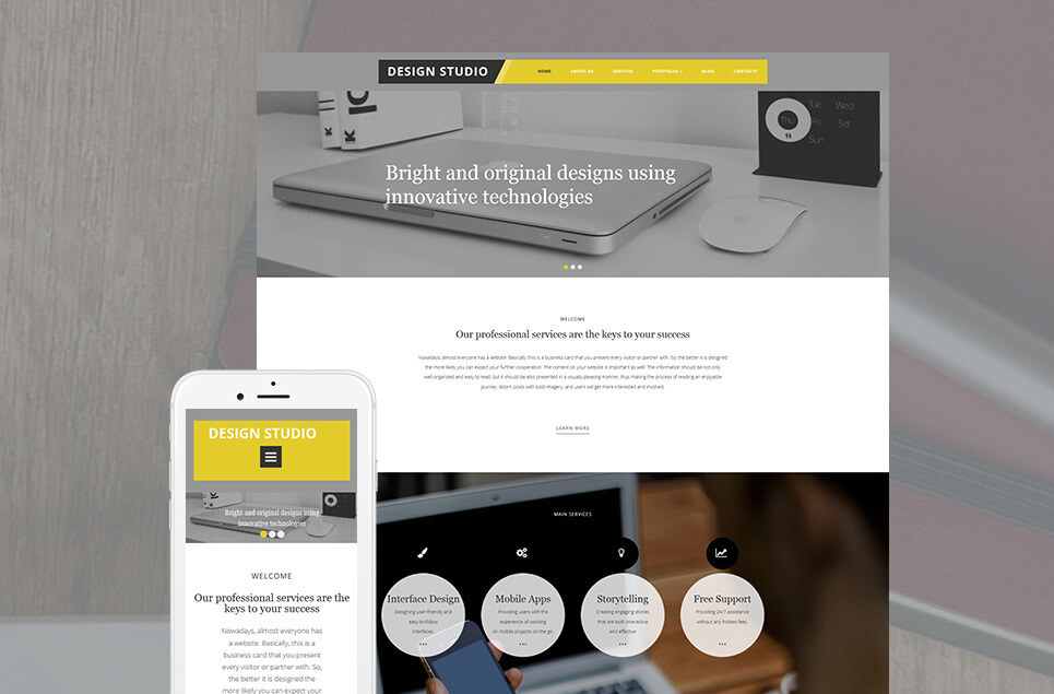 Design Studio Responsive Moto CMS 3 Template