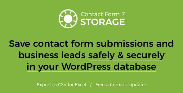 Storage for Contact Form CF7