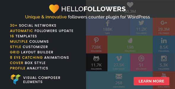 Hello Followers - Social Counter Plugin for WordPress