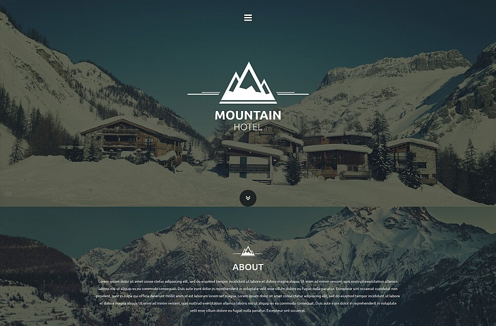 Hotels Responsive Moto CMS 3 Template