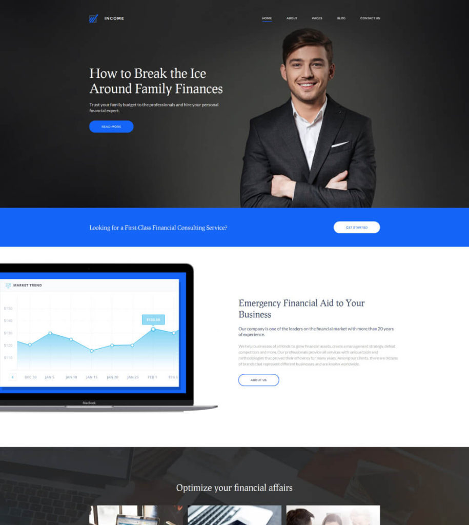 Income - Financial, Banking & Loan Company Moto CMS 3 Template