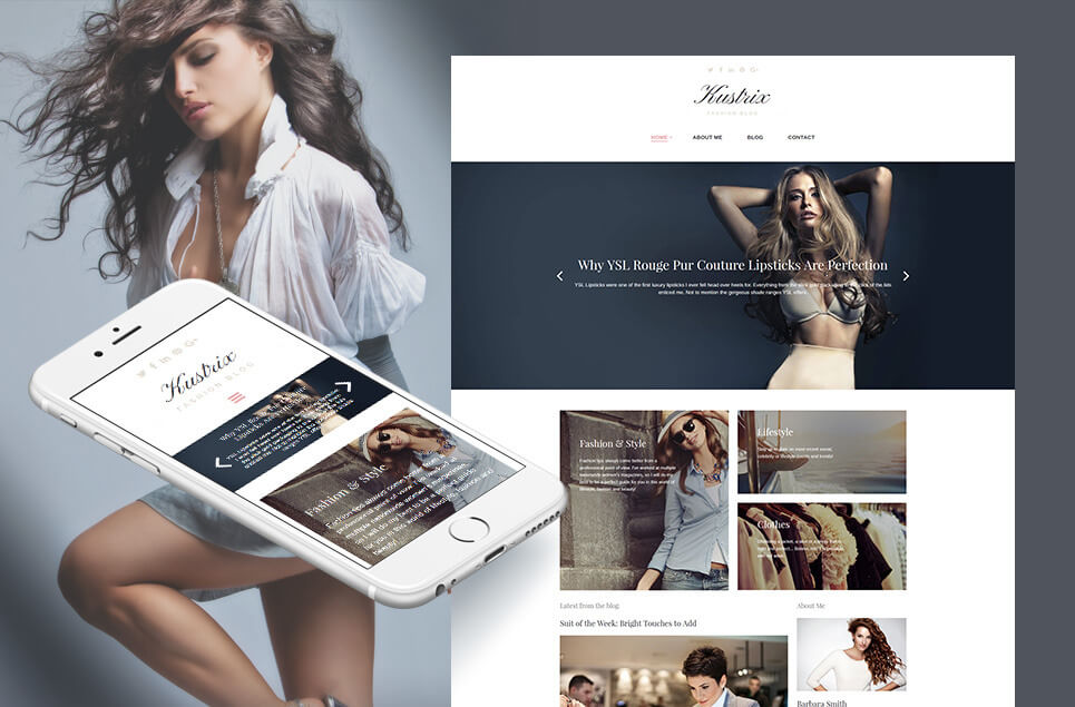 Kustrix - Fashion Responsive Moto CMS 3 Template