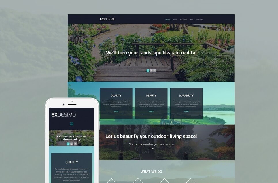 Landscape Design Responsive Moto CMS 3 Template