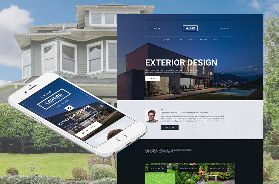 Laredo - Exterior Design Company Responsive Moto CMS 3 Template