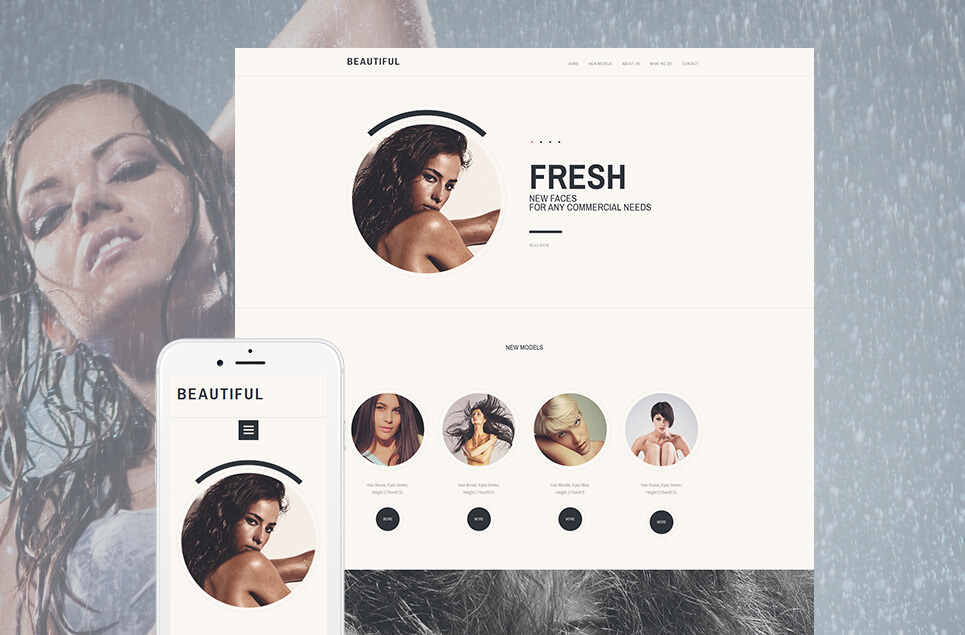 Model Agency Responsive Moto CMS 3 Template