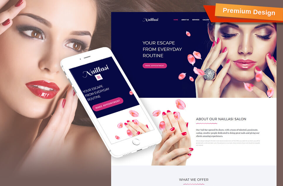 Naillasi - Manicure & Nail Supplies Premium Moto CMS 3 Template