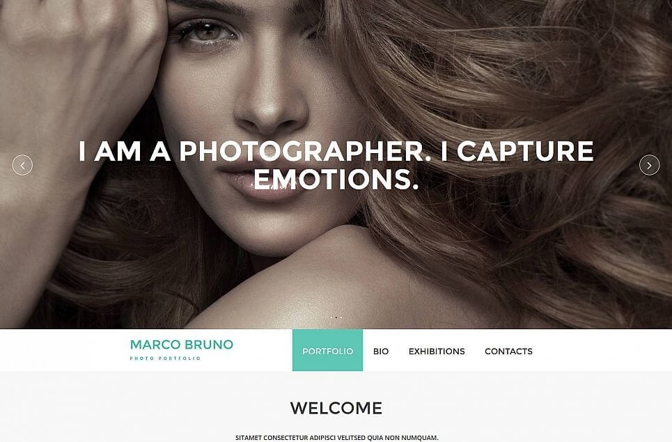 Photographer Portfolio Responsive Moto CMS 3 Template