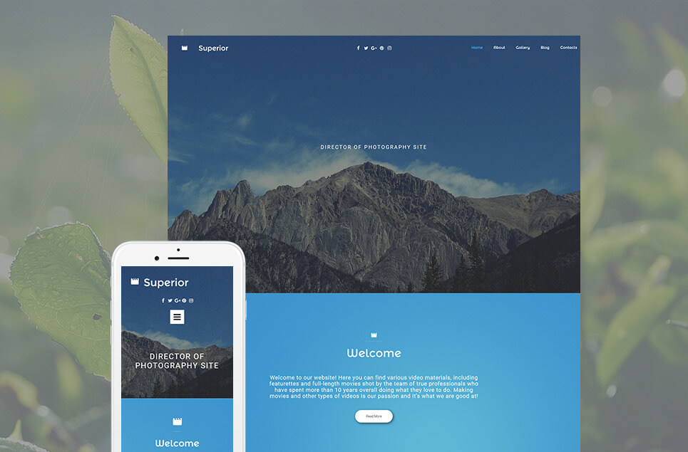 Photographer Portfolio Responsive Moto CMS 3 Template