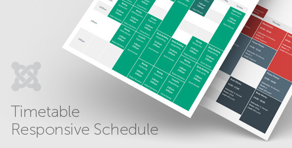 Timetable Responsive Schedule For Joomla