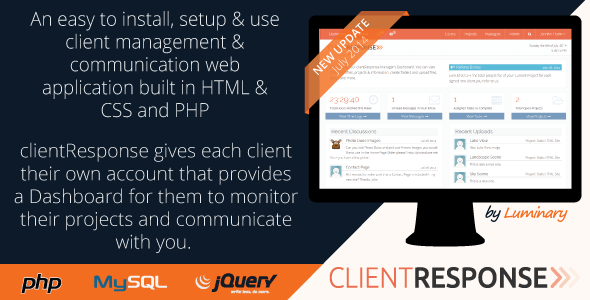 clientResponse Responsive PHP Client Management