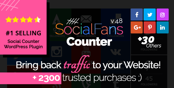 SocialFans - WP Responsive Social Counter Plugin