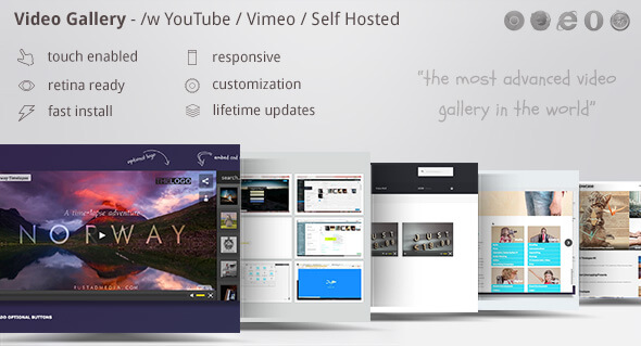 Video Gallery WordPress Plugin /w YouTube, Vimeo