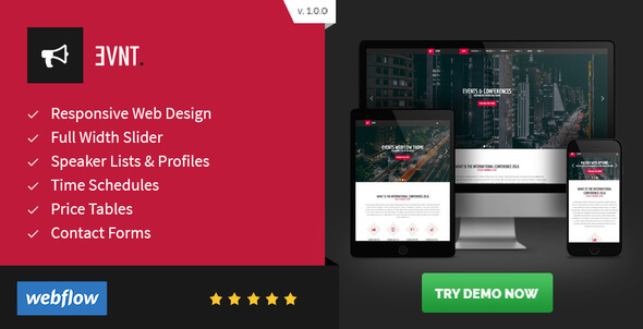 Evnt Webflow Template