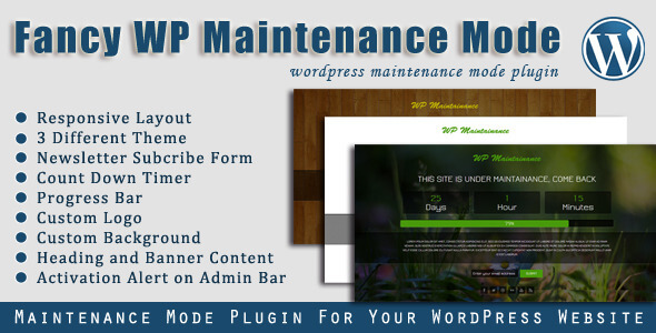 Fancy WP Maintenance Mode - WordPress Plugin