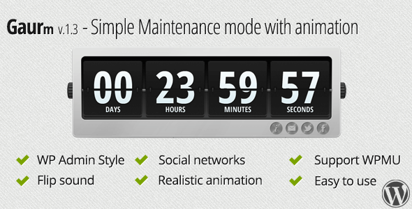 Gaurm - Simple Maintenance mode with animation