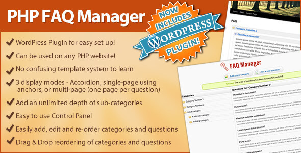 FAQ Manager (Standalone or integrate to WordPress)