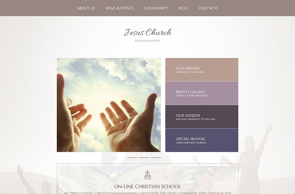 Religious Responsive Moto CMS 3 Template