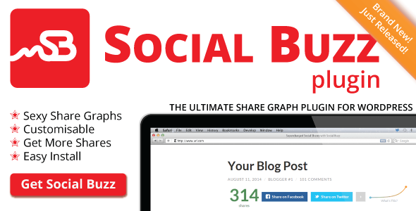 Social Buzz WordPress Plugin - Social Share Graphs
