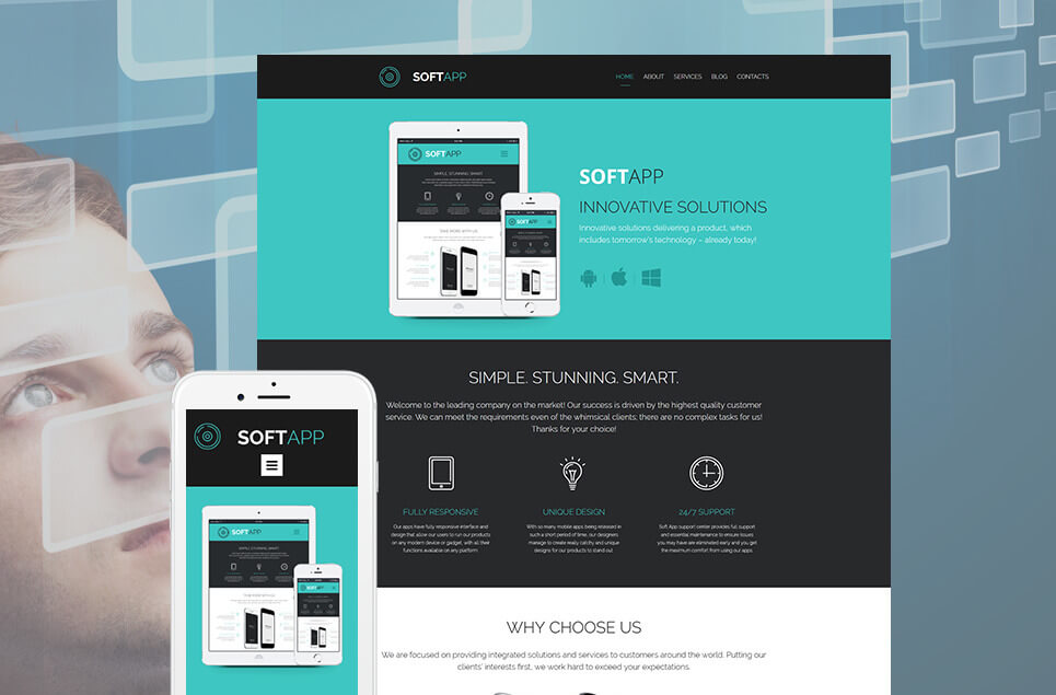 Software Company Responsive Moto CMS 3 Template