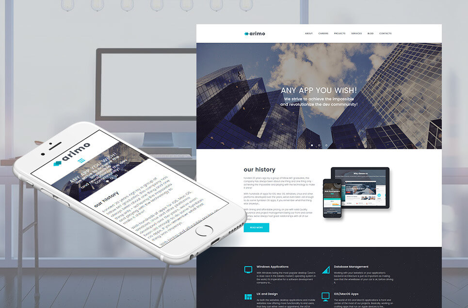 Software Company Responsive Moto CMS 3 Template