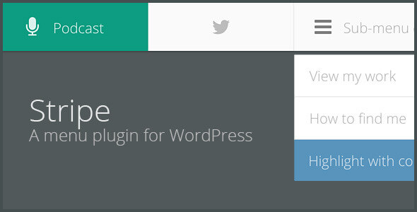 STRIPE - A lightweight menu plugin for WordPress