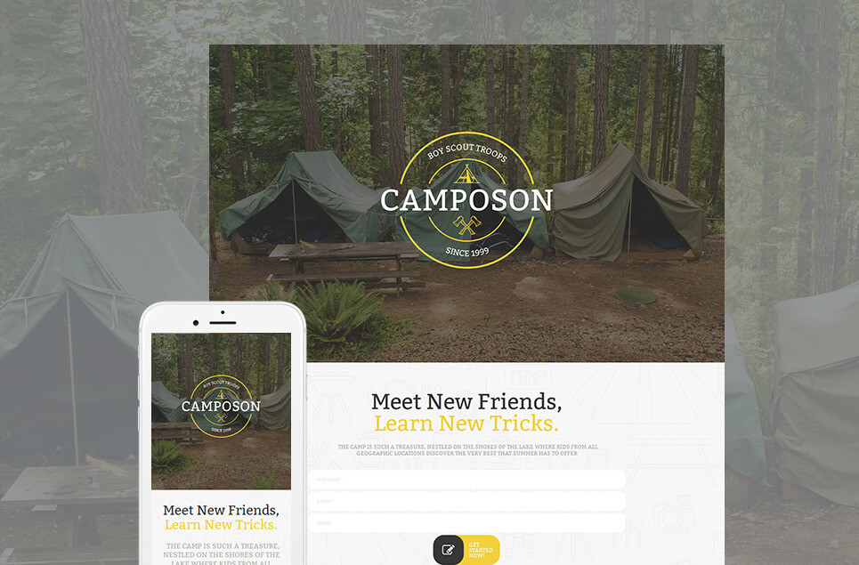 Summer Camp Responsive Moto CMS 3 Template