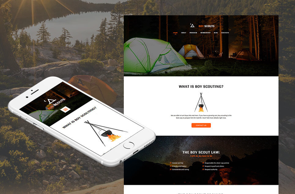 Summer Camp Responsive Moto CMS 3 Template