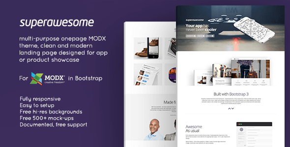 Superawesome - Responsive Multi-Purpose MODx Theme