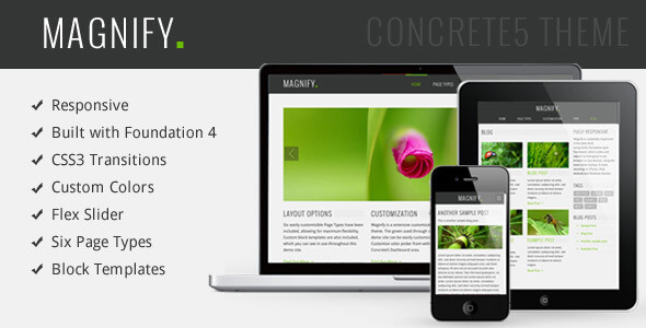 Magnify Responsive Multipurpose Concrete5 Theme