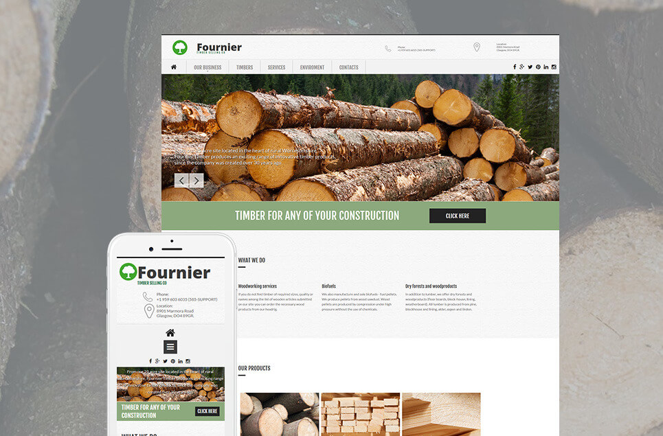 Timber Responsive Moto CMS 3 Template