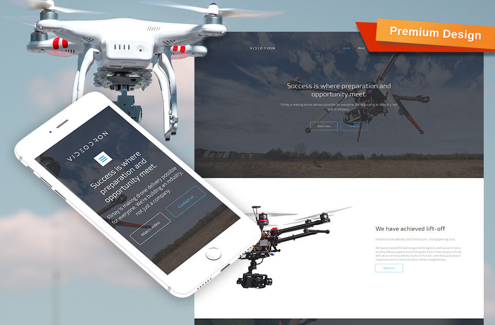 Videodron - Premium Moto CMS 3 Template