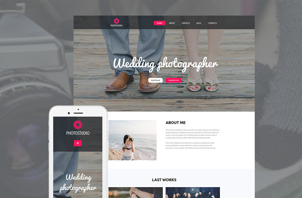 Wedding Photographer Moto CMS 3 Template