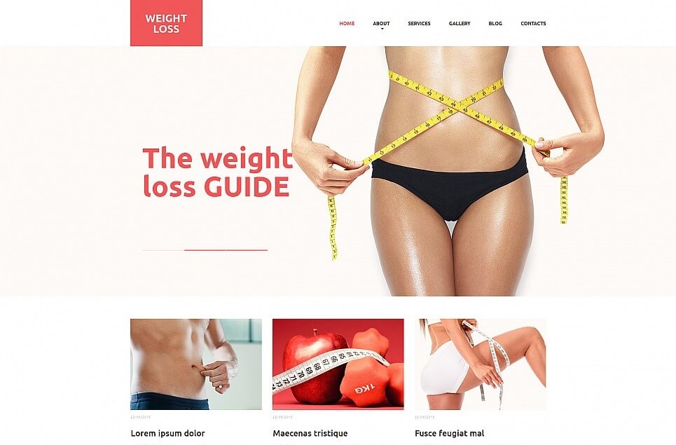 Weight Loss Responsive Moto CMS 3 Template