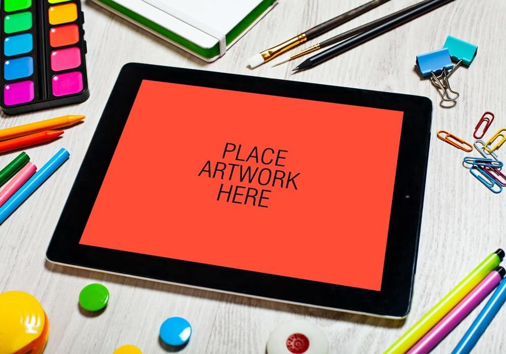 Artistic Workspace iPad Mockup