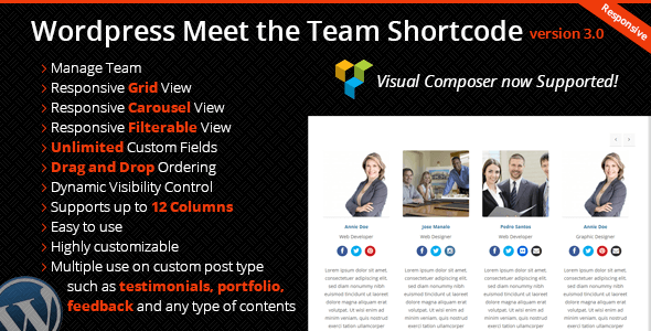 WordPress Meet the Team Shortcode Plugin