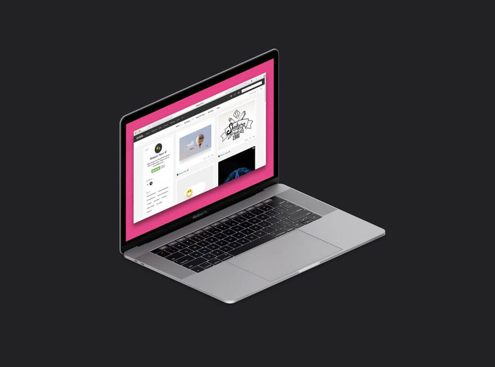 Isometric MacBook Pro Mockup