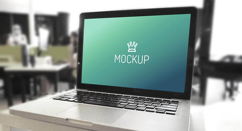 MacBook and iPhone in Office Mockups