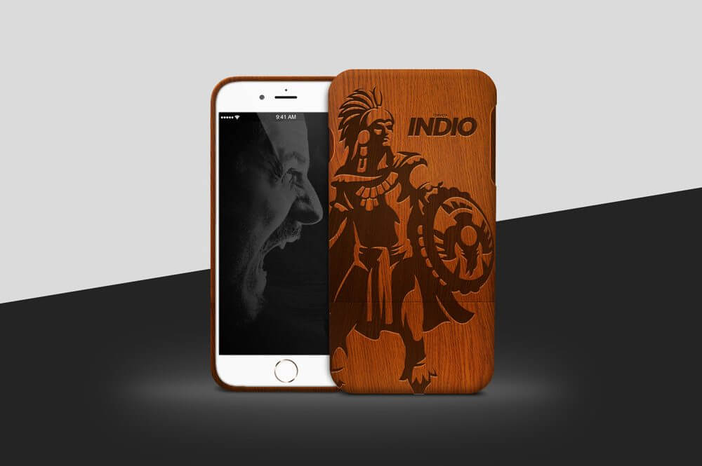 Wooden iPhone Case Mockup