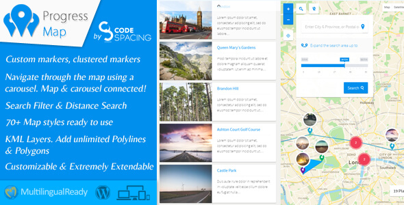 Progress Map WordPress Plugin