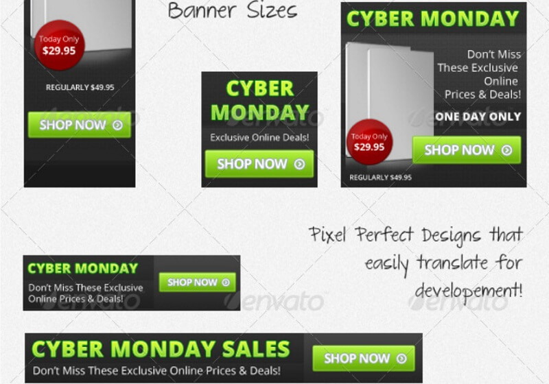 Cyber Monday Sales Banner Set